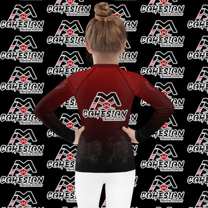 Kids Cohesion  Red/Black Rash Guard