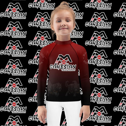 Kids Cohesion  Red/Black Rash Guard