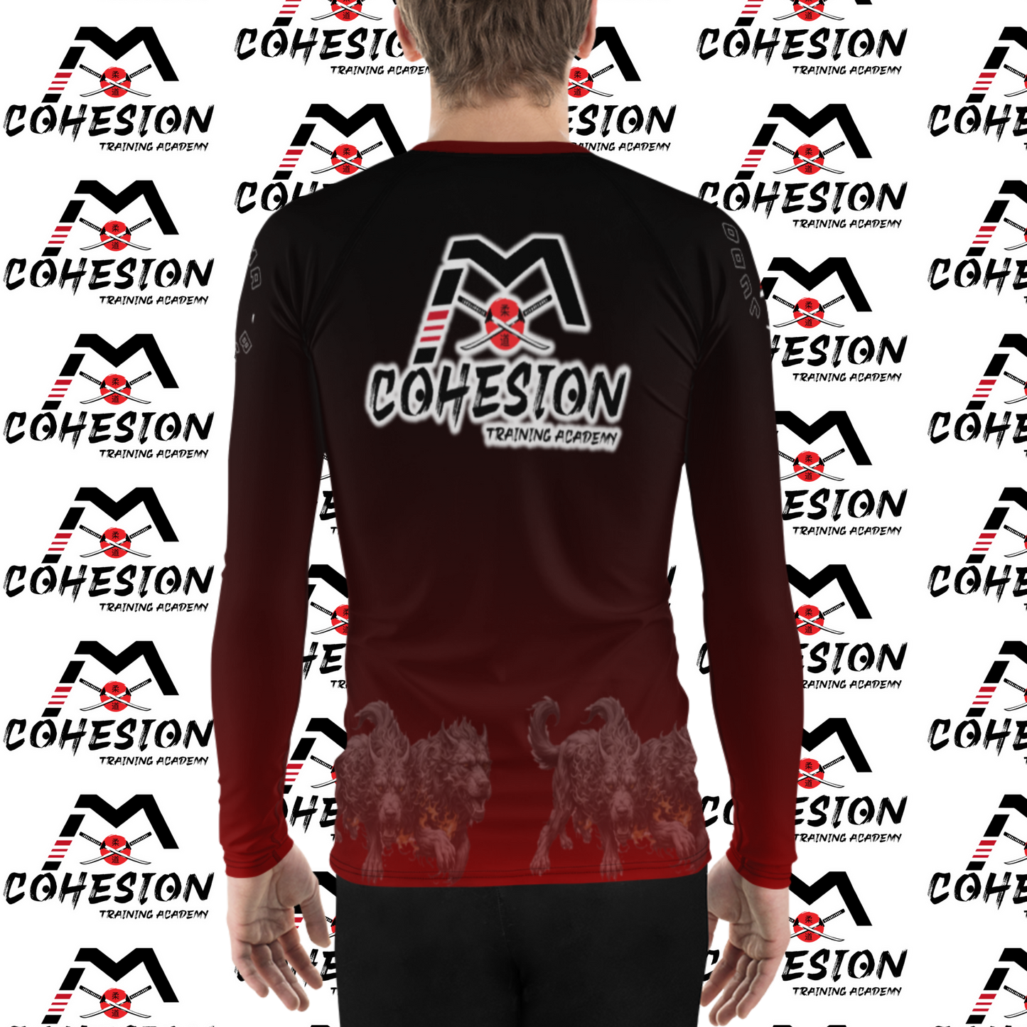 Cohesion Black and Red Rash Guard